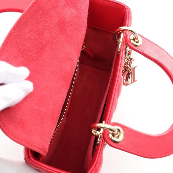 Dior LADY MY ABCDIOR Cannage Small Handbag Bag Red - Picture 3 of 9